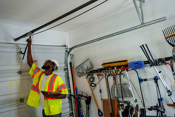 Professional Garage Door Panel Replacement technician working in Newton, IL